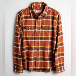 Iron & Resin Sierra Shirt Twill Plaid Button-Down Flannel Shirt, Men’s Medium